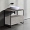 Console Sink Vanity With Ceramic Vessel Sink and Grey Oak Drawer